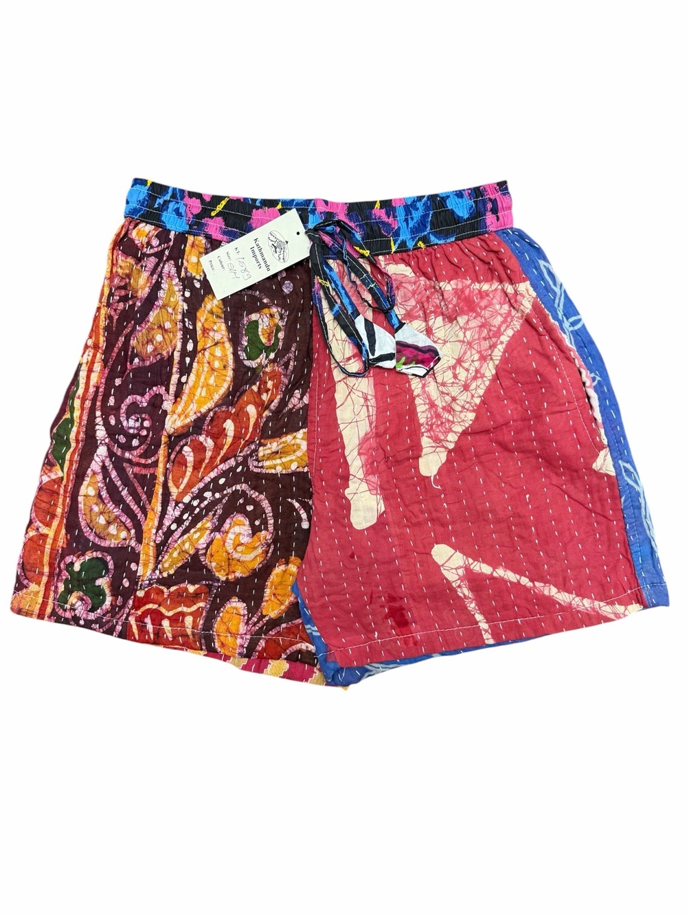 Kathmandu Imports Kantha Patchwork Boho Shorts S/M